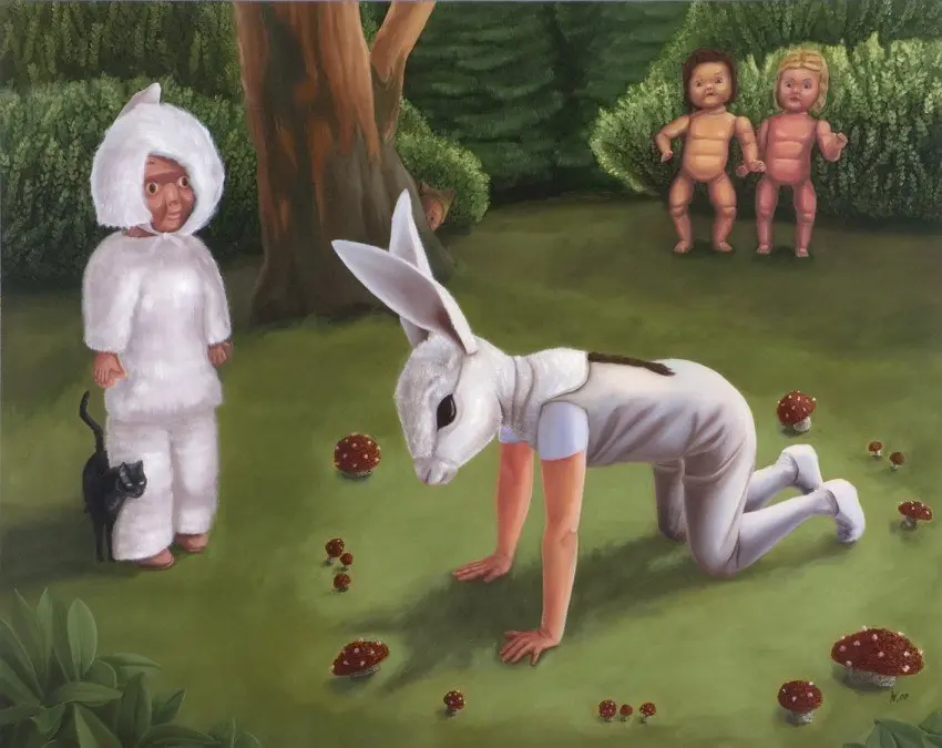 Lucy manages to momentarily transport herself to a parallel dimension